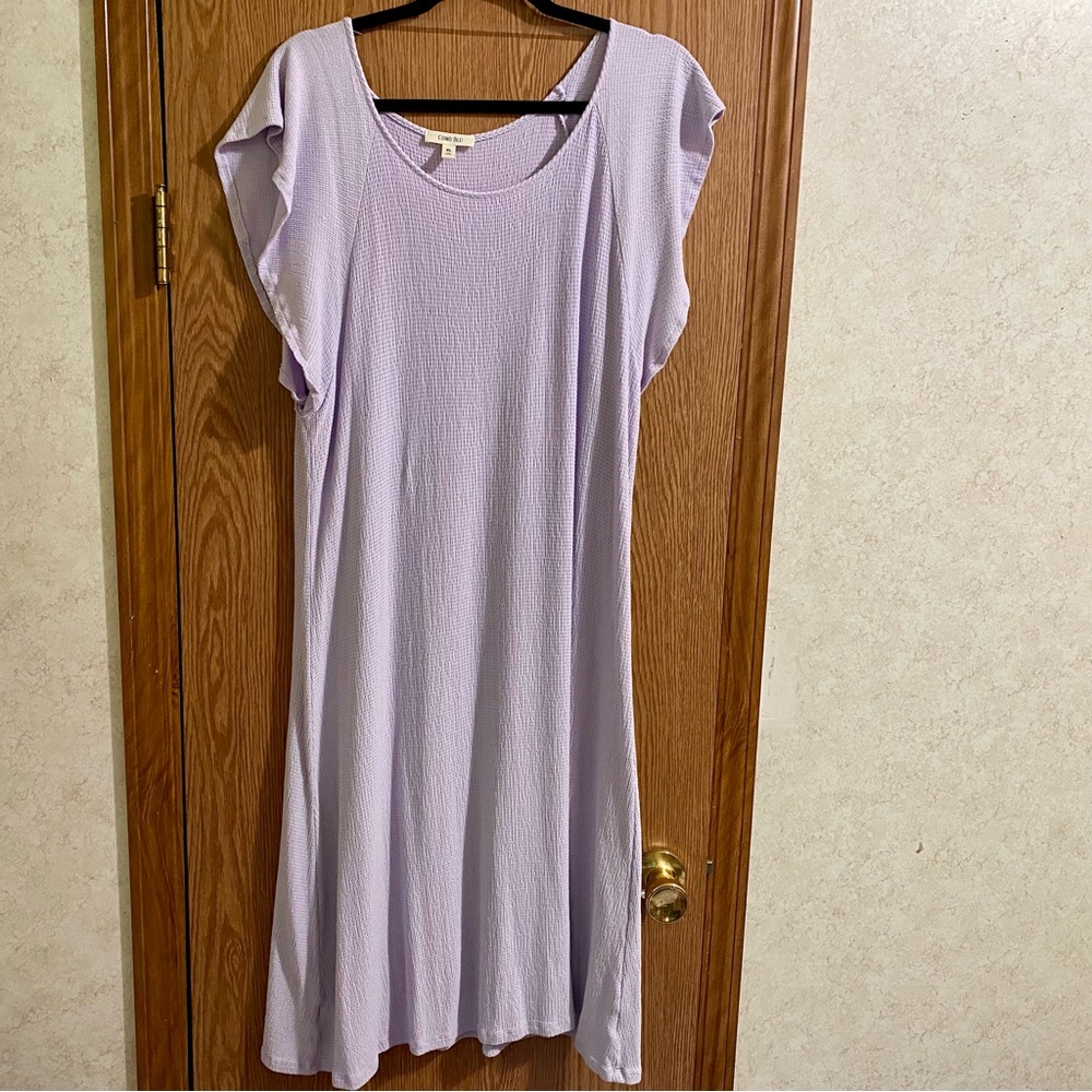 Como Blu Lilac Flutter Sleeve Dress - Size XL